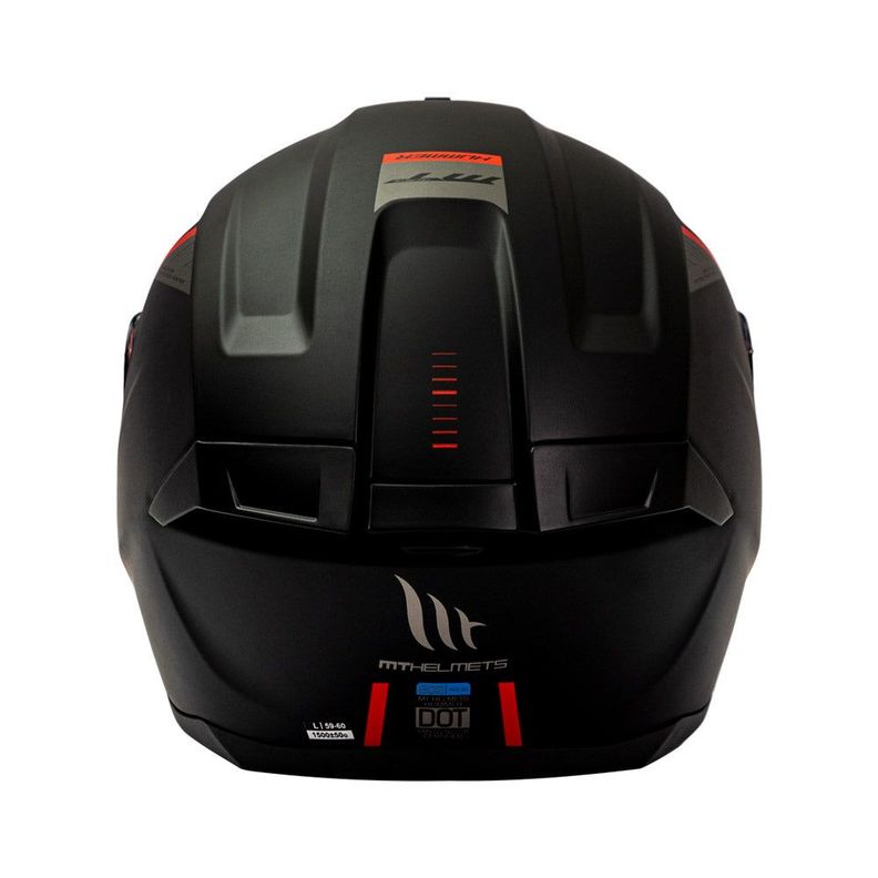 Casco De Moto Mt Helmets Hummer Solid Negro Mate + Regalo-4