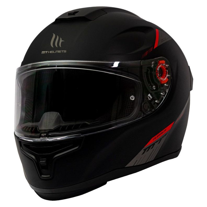 Casco De Moto Mt Helmets Hummer Solid Negro Mate + Regalo-2