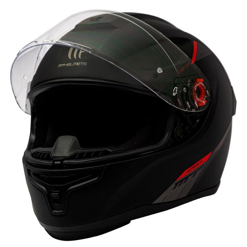 Casco De Moto Mt Helmets Hummer Solid Negro Mate + Regalo-3