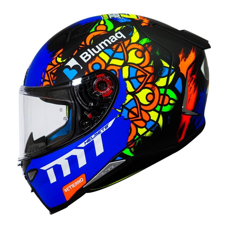 Casco De Moto Mt Helmets Revenge  2 Moto 3 A1 Negro Mate-0