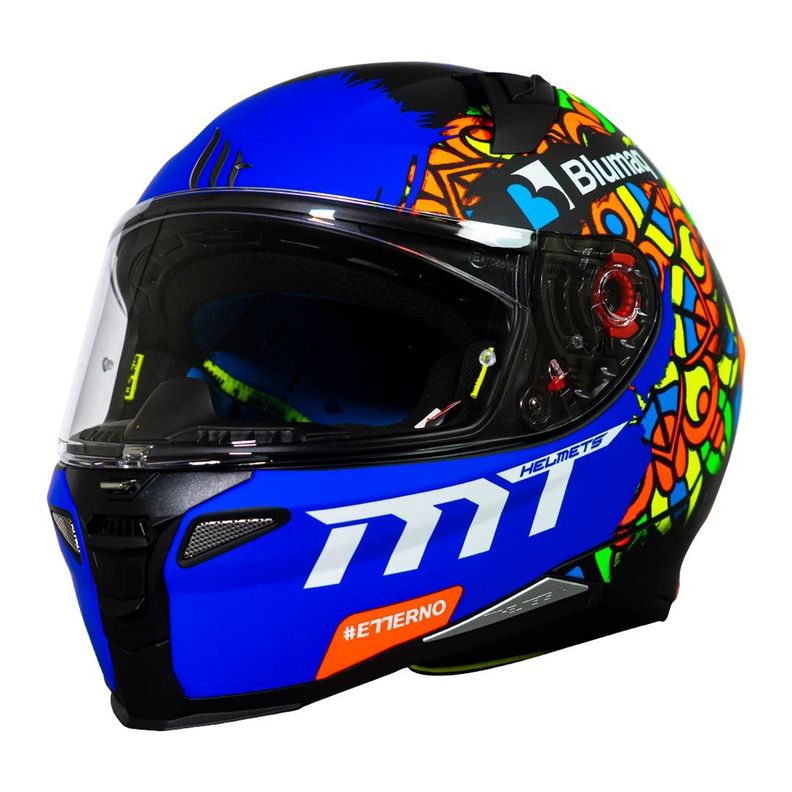 Casco De Moto Mt Helmets Revenge  2 Moto 3 A1 Negro Mate-1