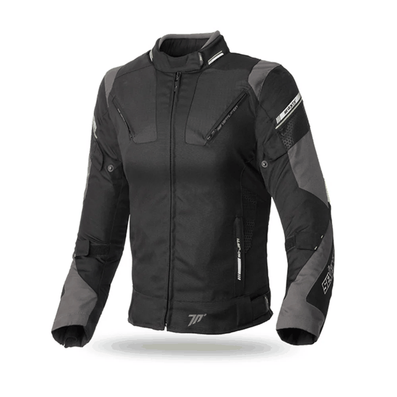 Chaqueta para Moto Mujer Seventy SD-JR71 Invierno Racing Negra/Amarillo Fluor-0