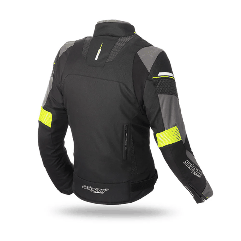 Chaqueta para Moto Mujer Seventy SD-JR71 Invierno Racing Negra/Amarillo Fluor-1