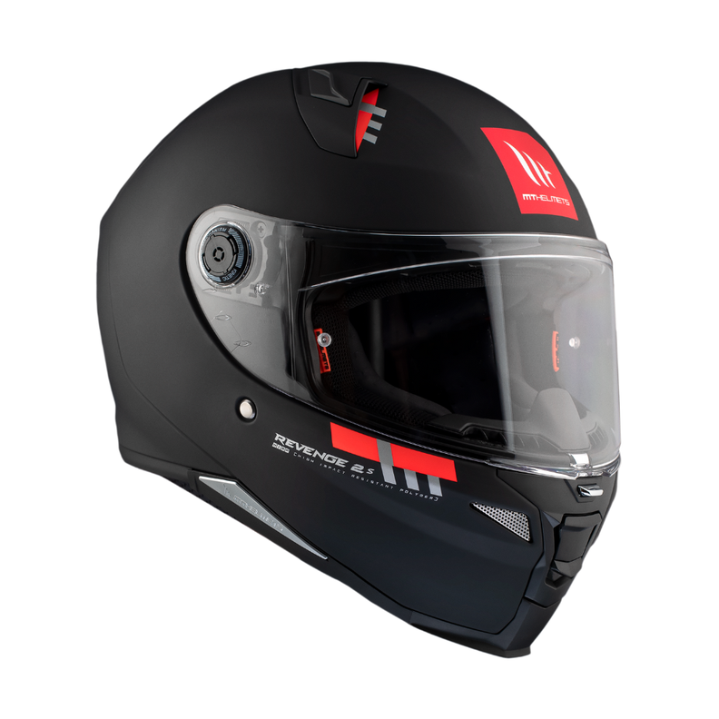 Casco MT Revenge 2 S Solid A1 Negro Mate-2