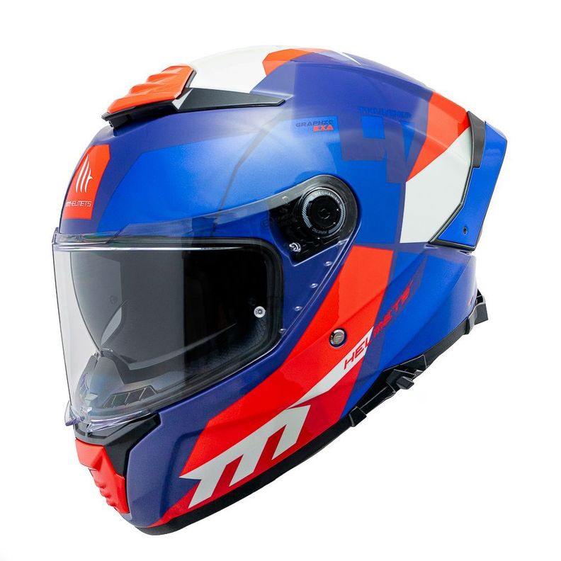 Casco MT Thunder 4 SV Exa C7 Azul Brillo + Pinlock-0