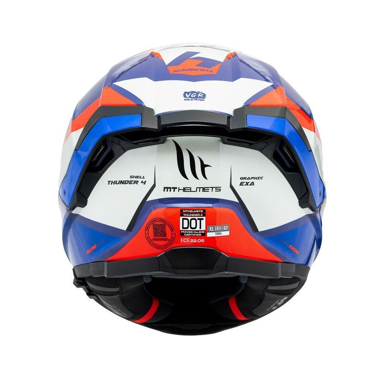 Casco MT Thunder 4 SV Exa C7 Azul Brillo + Pinlock-4