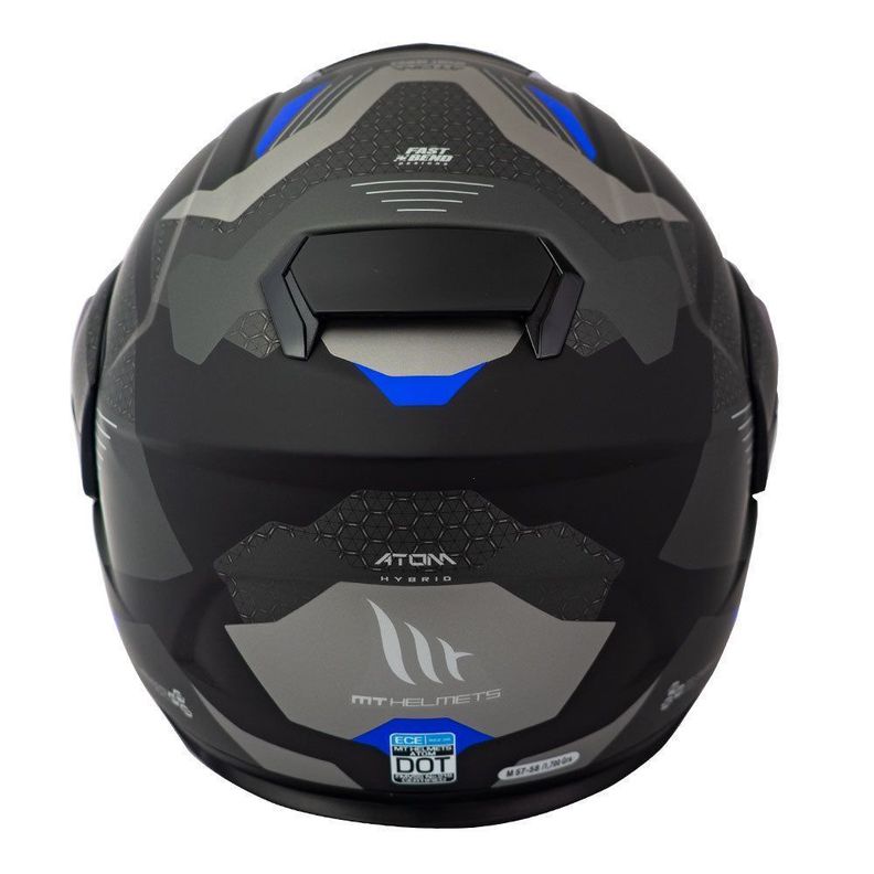 Casco de Moto MT Helmets - ATOM SV Híbrido F7 Azul Mate + Antiempañante Fogoff-4