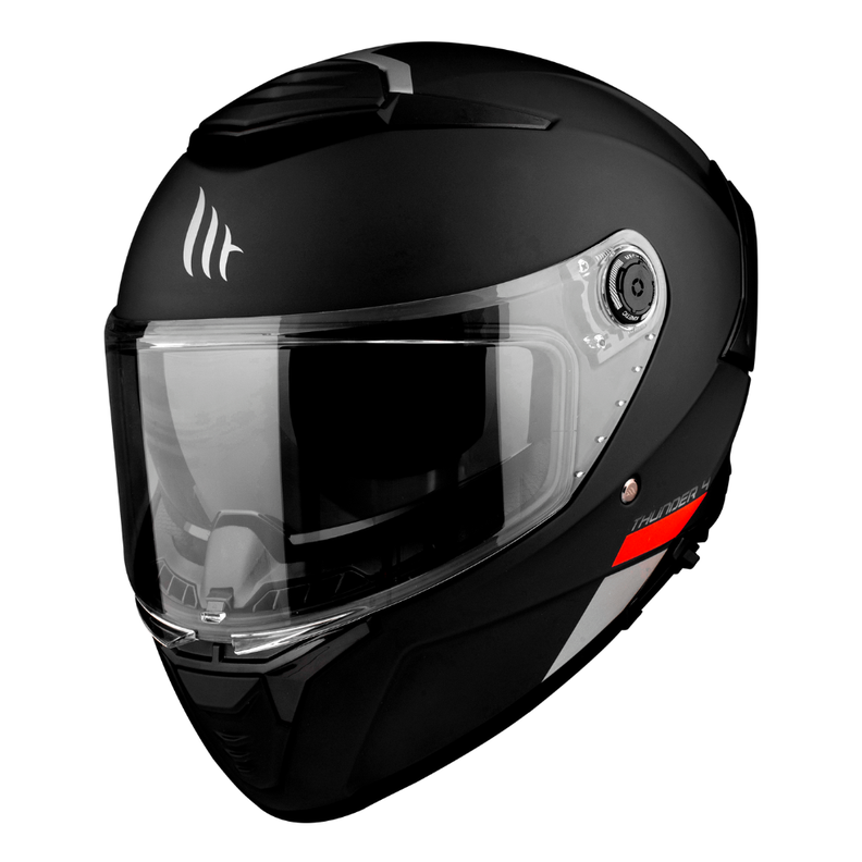 Casco Mt Helmets Thunder 4 Negro Mate + Pinlock Incluido-0