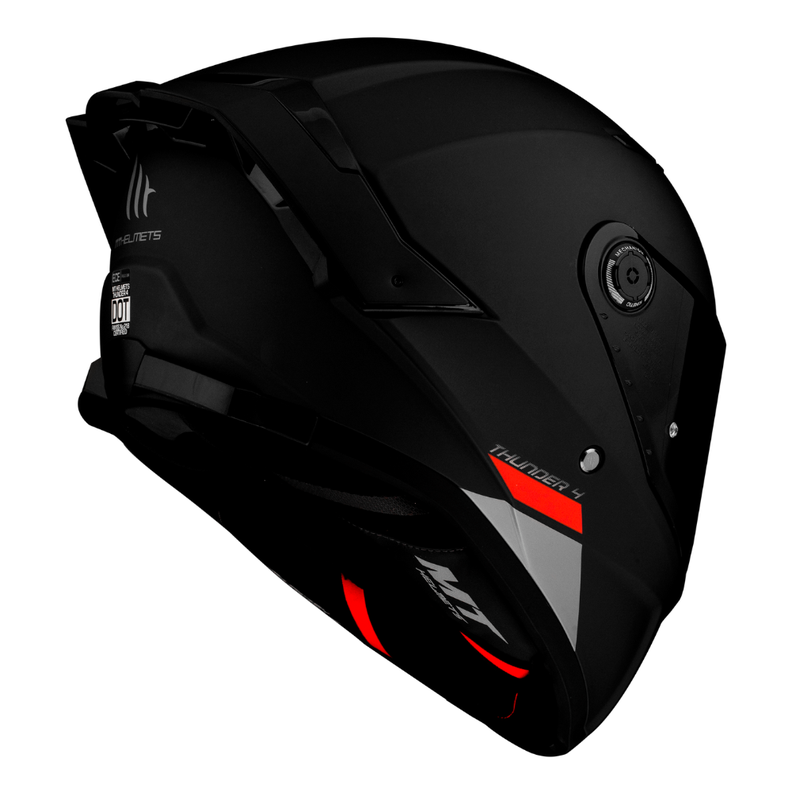 Casco Mt Helmets Thunder 4 Negro Mate + Pinlock Incluido-2