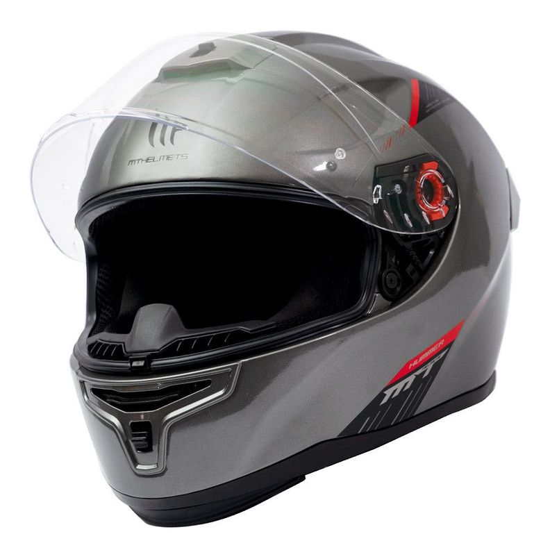Casco De Moto Mt Helmets Hummer Solid Titanium + Regalo-3