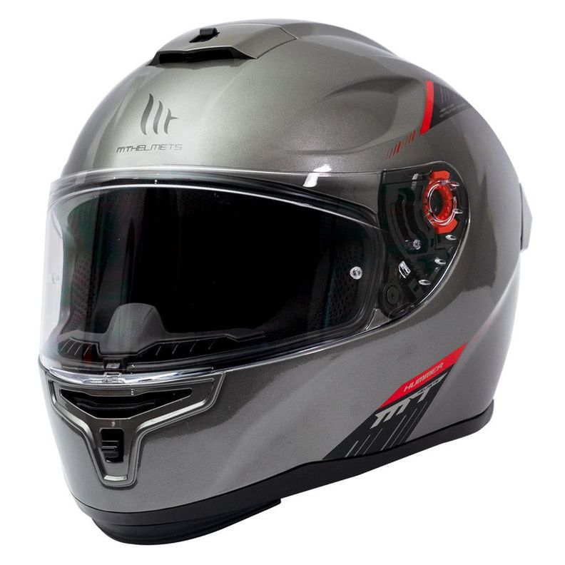 Casco De Moto Mt Helmets Hummer Solid Titanium + Regalo-2