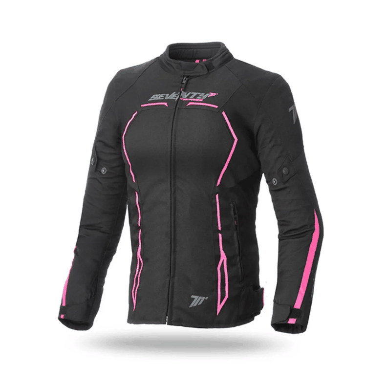 Chaqueta para Moto Seventy Mujer SD-JR67 Invierno Racing Mujer Negra/Rosa-0