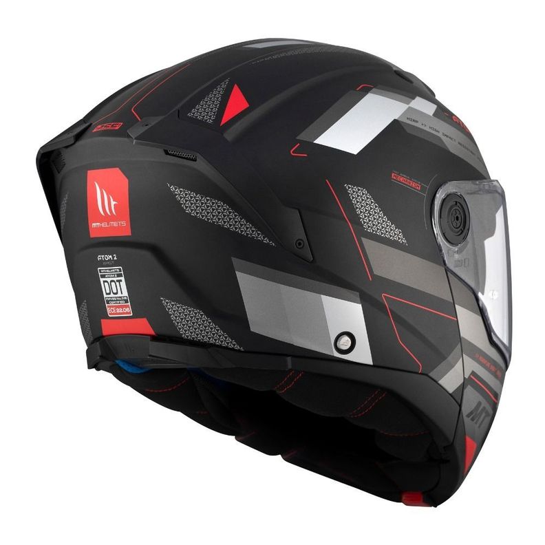 Casco MT Atom 2 SV Bast D5 Rojo Mate + Pinlock -3