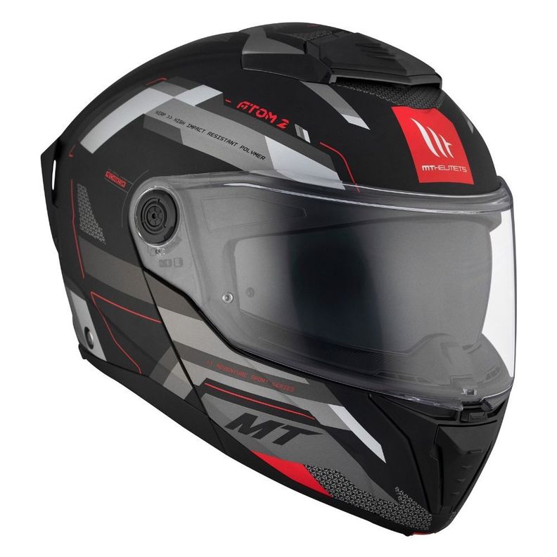 Casco MT Atom 2 SV Bast D5 Rojo Mate + Pinlock -6