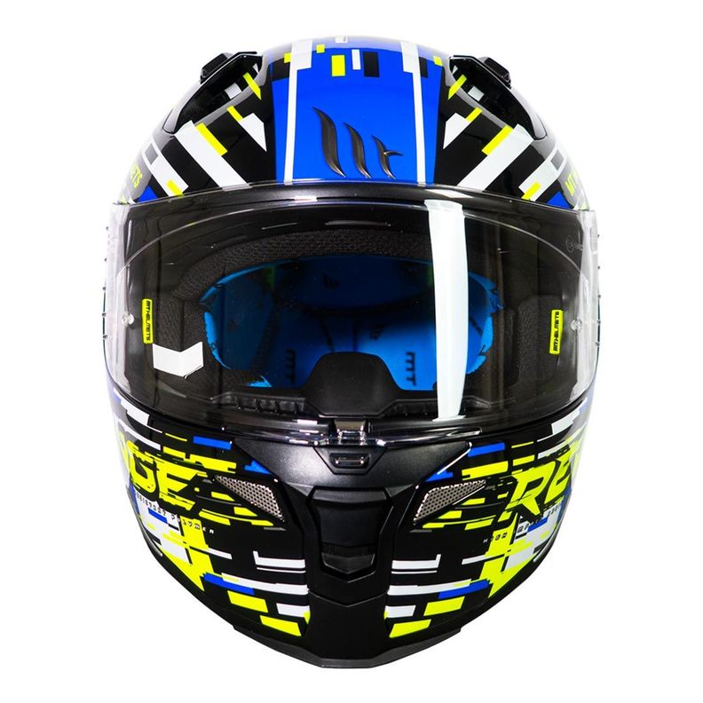 Casco De Moto Mt Helmets Revenge 2 Baye A7 Azul Brillo-3
