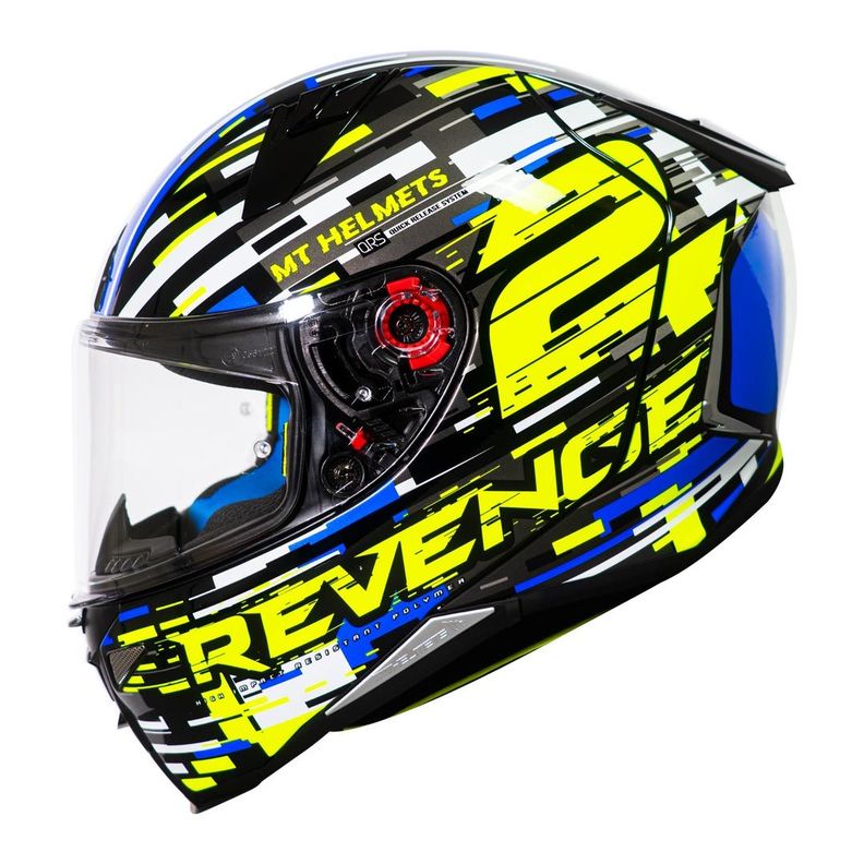 Casco De Moto Mt Helmets Revenge 2 Baye A7 Azul Brillo-0
