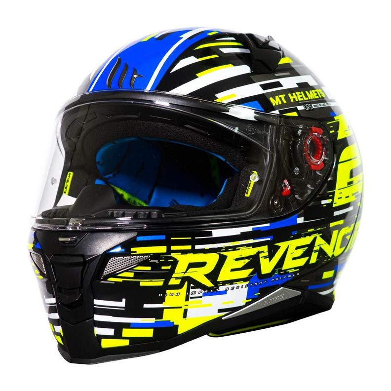 Casco De Moto Mt Helmets Revenge 2 Baye A7 Azul Brillo-1