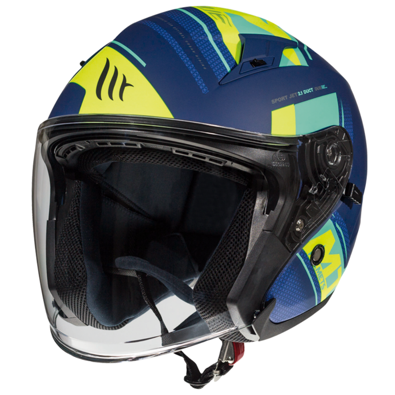 Casco De Moto Mt Avenue Sv Sideway J3 Amarillo Fluor Mate-0