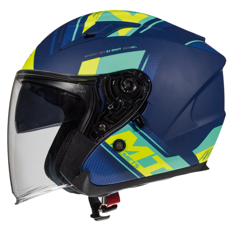 Casco De Moto Mt Avenue Sv Sideway J3 Amarillo Fluor Mate-1