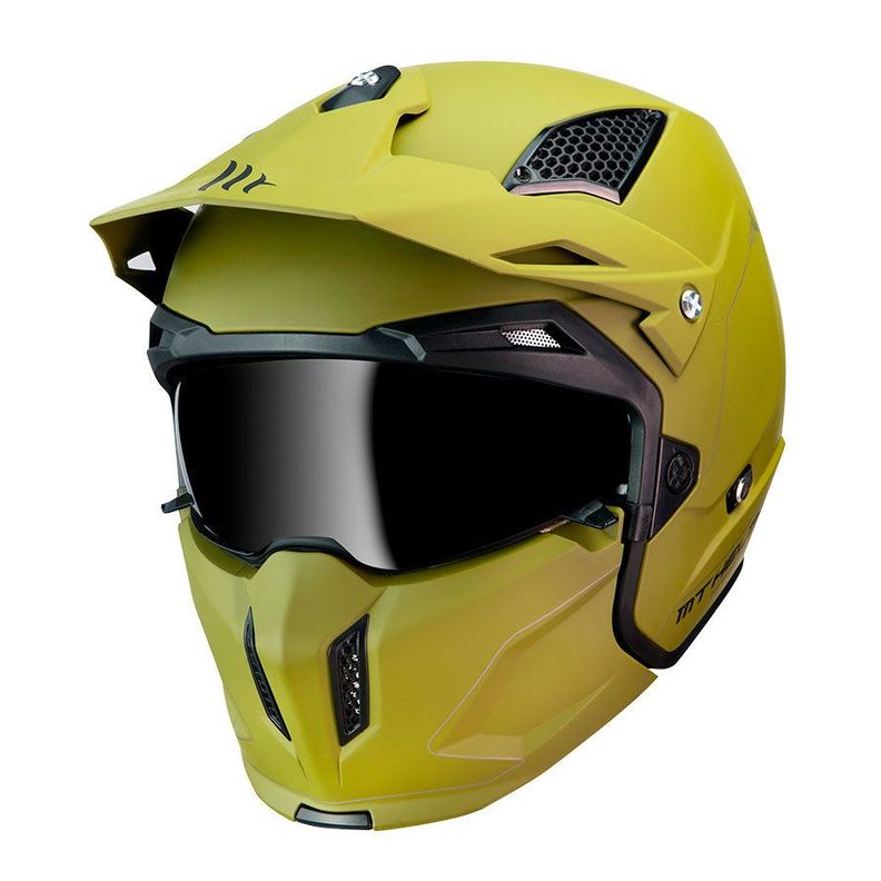 Casco De Moto Mt Helmets Streetfighter Sv Solid A6 Verde Mat