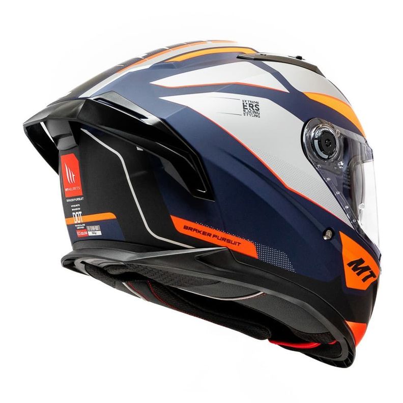 Casco MT Braker SV Pursuit C4 Naranja Mate-3