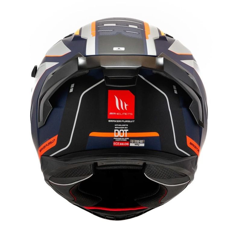 Casco MT Braker SV Pursuit C4 Naranja Mate-4