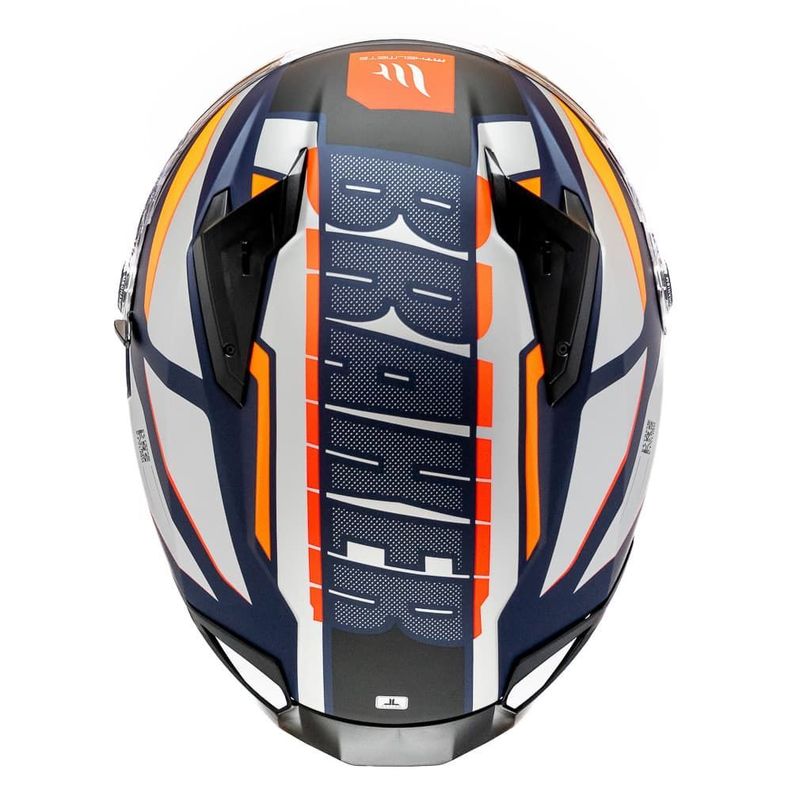 Casco MT Braker SV Pursuit C4 Naranja Mate-5