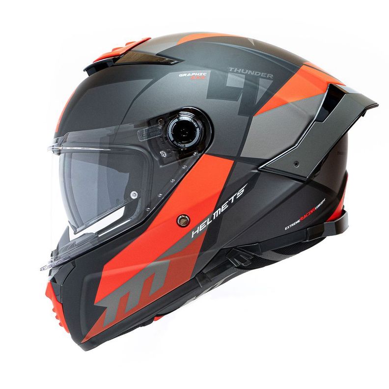 Casco MT Helmets Thunder 4 SV Exa A5 Rojo Mate + Pinlock Incluido-0