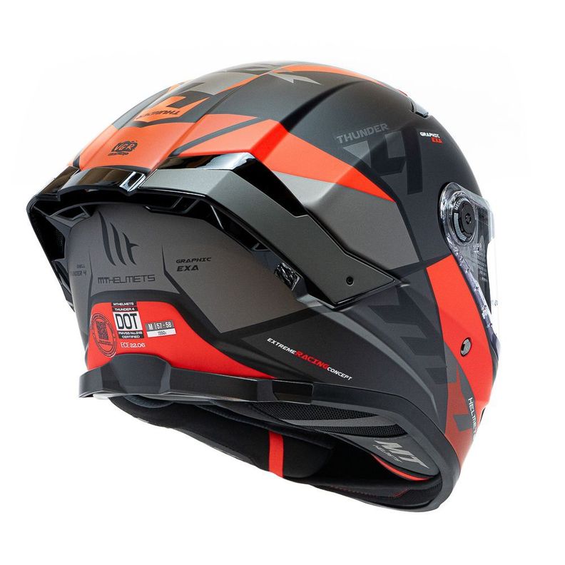 Casco MT Helmets Thunder 4 SV Exa A5 Rojo Mate + Pinlock Incluido-3