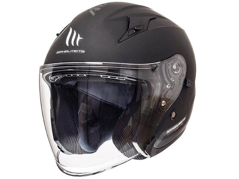 Casco De Moto Mt Helmets - Avenue Sv Solid - Negro Mate-0