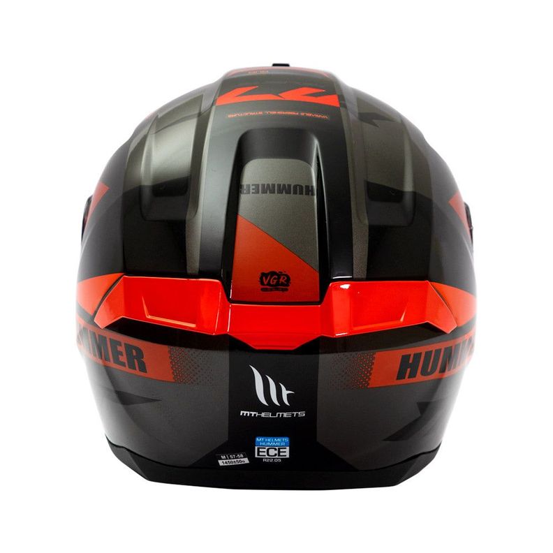 Casco De Moto Mt Helmets Hummer Quo B5 Rojo Brillo + Regalo-4
