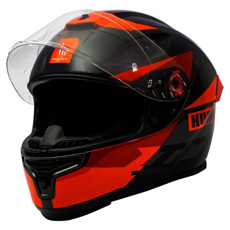 Casco De Moto Mt Helmets Hummer Quo B5 Rojo Brillo + Regalo-3