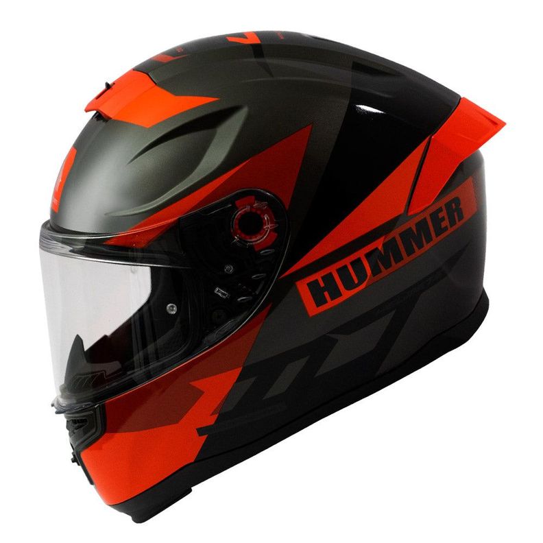 Casco De Moto Mt Helmets Hummer Quo B5 Rojo Brillo + Regalo-1