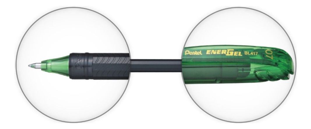 Roller Energel Lapiz Gel Pentel Makkuro 0,7mm Verde Claro - 12u-4