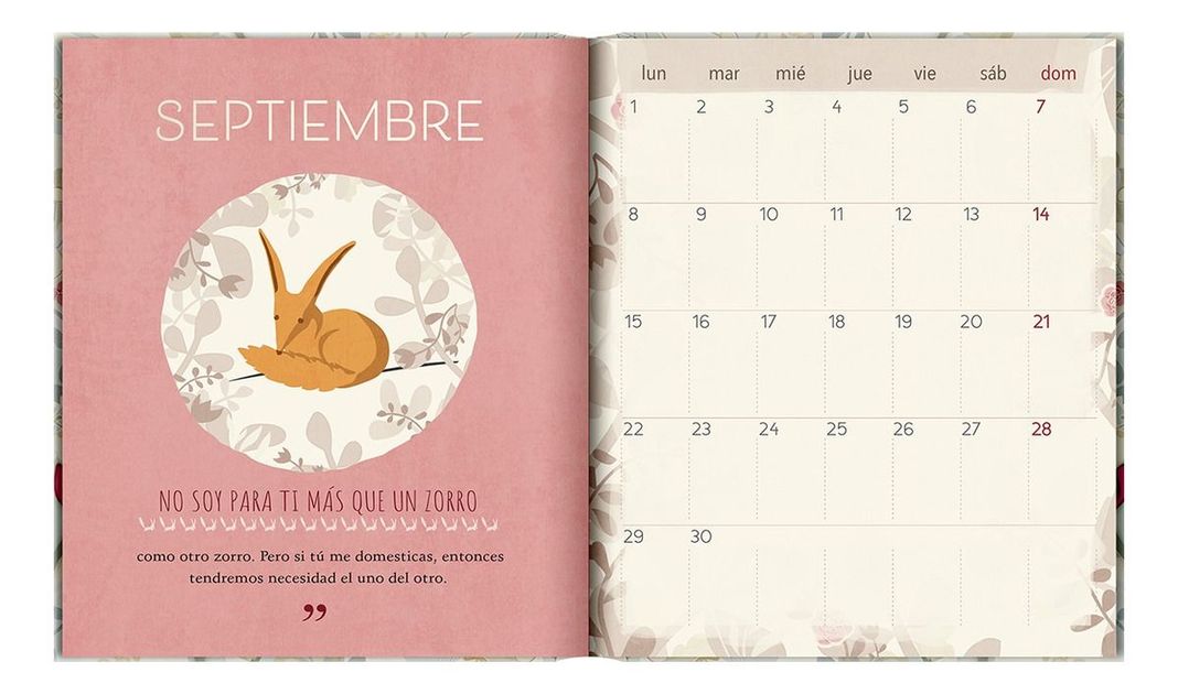 Agenda El Principito Tu Eres Mi Flor Dia x Pagina 2025-4
