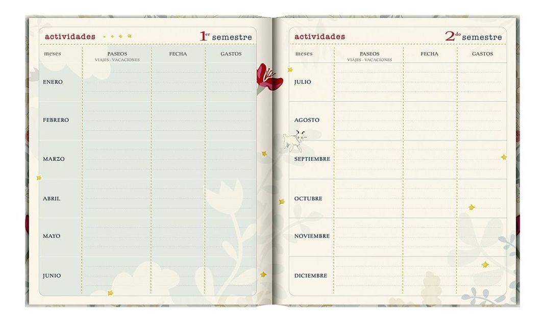 Agenda El Principito Tu Eres Mi Flor Dia x Pagina 2025-5