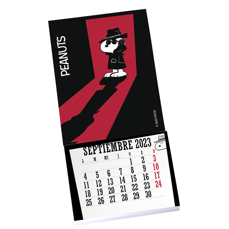 Calendario Agenda Magnetico Snoopy All Black and Red 2023-0