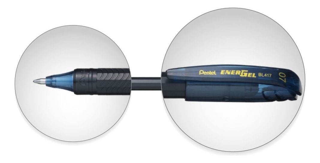 Roller Energel Lapiz Gel Pentel Makkuro 0,7mm Navy B - 12uni-3