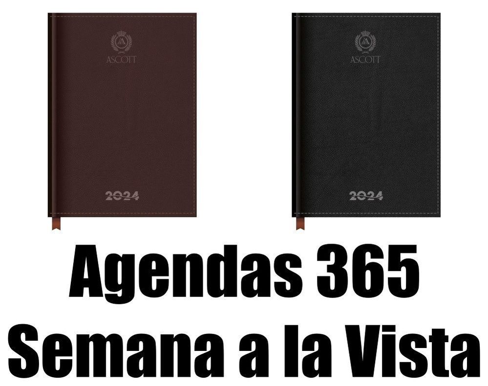 Agenda Ascott 365 Classic Semana A La Vista Negro 2024-4
