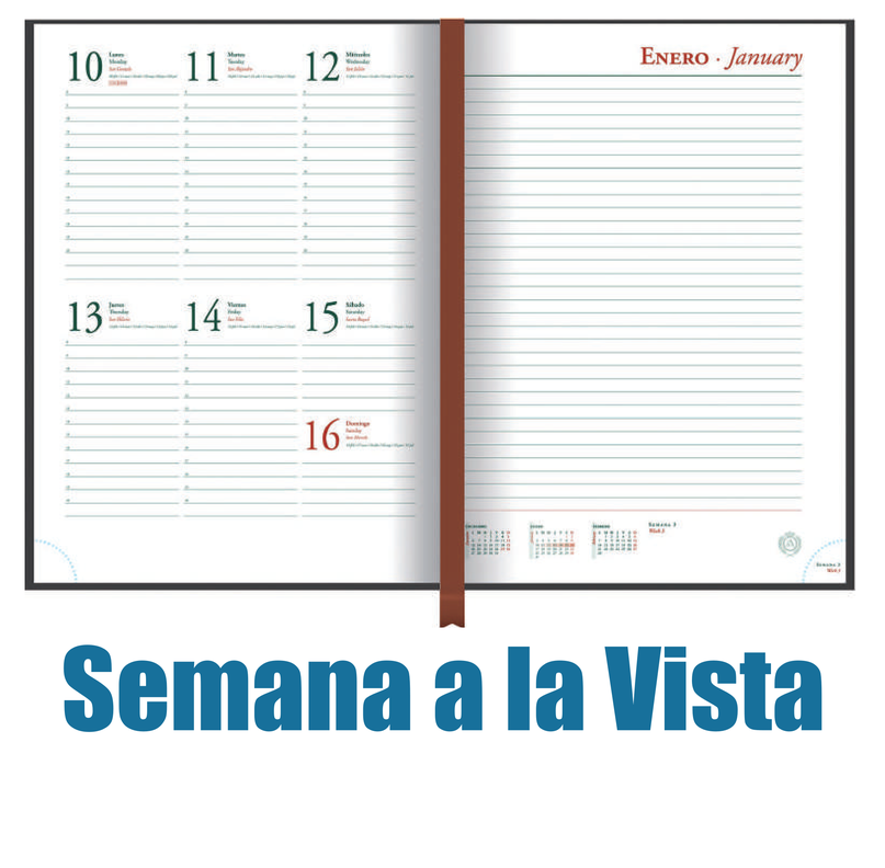 Agenda Ascott 365 Classic Semana A La Vista Negro 2024-1