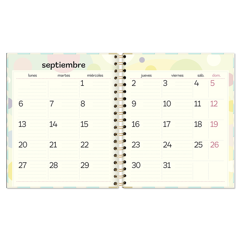 Agenda Floral Tiny Little Wonders Espiral Semana Vista 2024-2