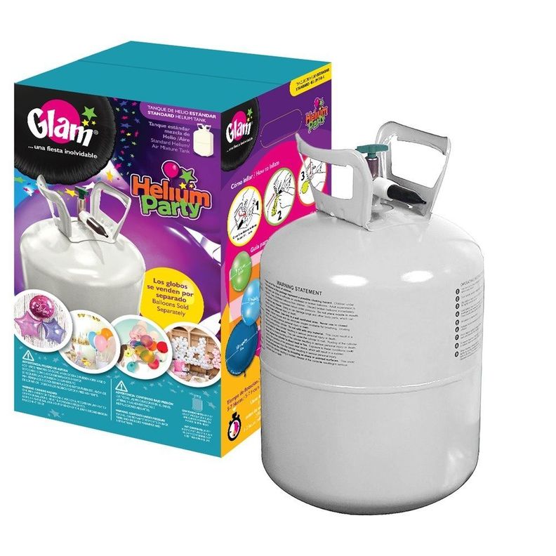 GLAM TANQUE BALÓN CILINDRO GAS HELIO ULTRA LIVIANO 30 GLOBOS-0