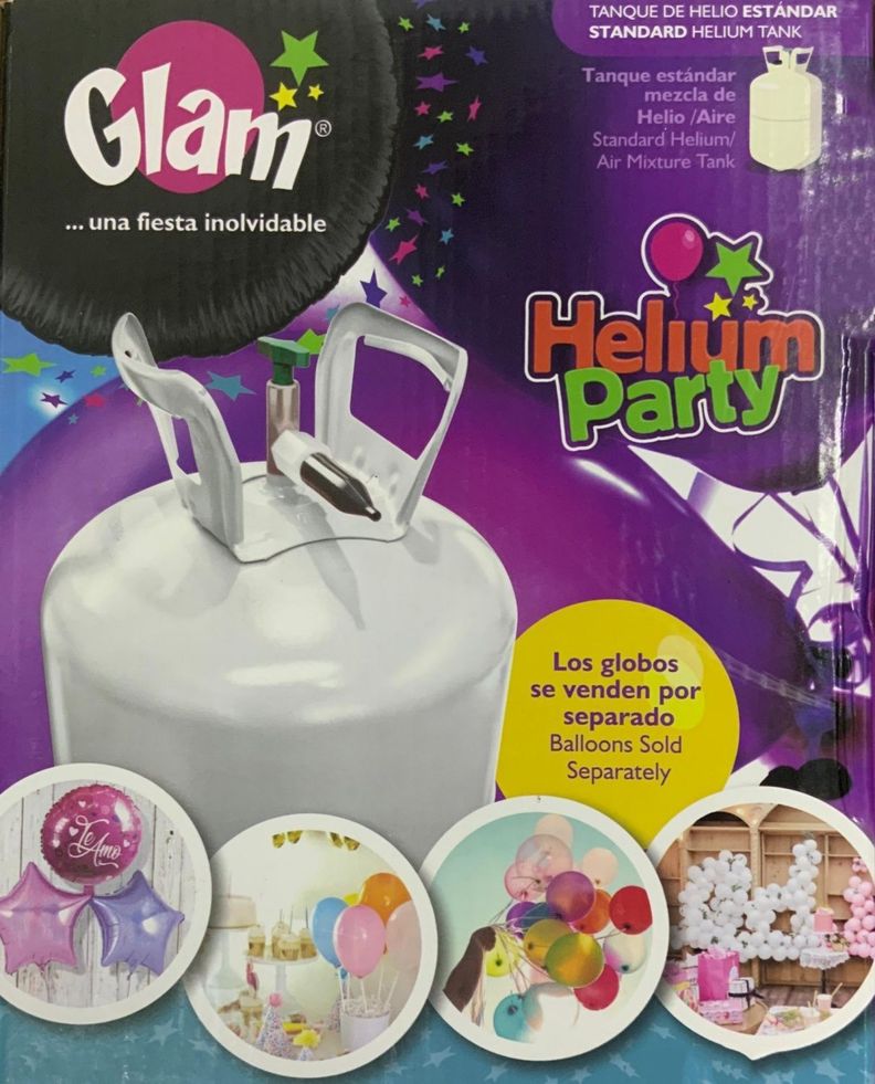 GLAM TANQUE BALÓN CILINDRO GAS HELIO ULTRA LIVIANO 30 GLOBOS-1