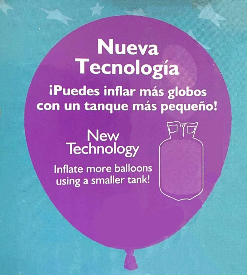 GLAM TANQUE BALÓN CILINDRO GAS HELIO ULTRA LIVIANO 30 GLOBOS-2