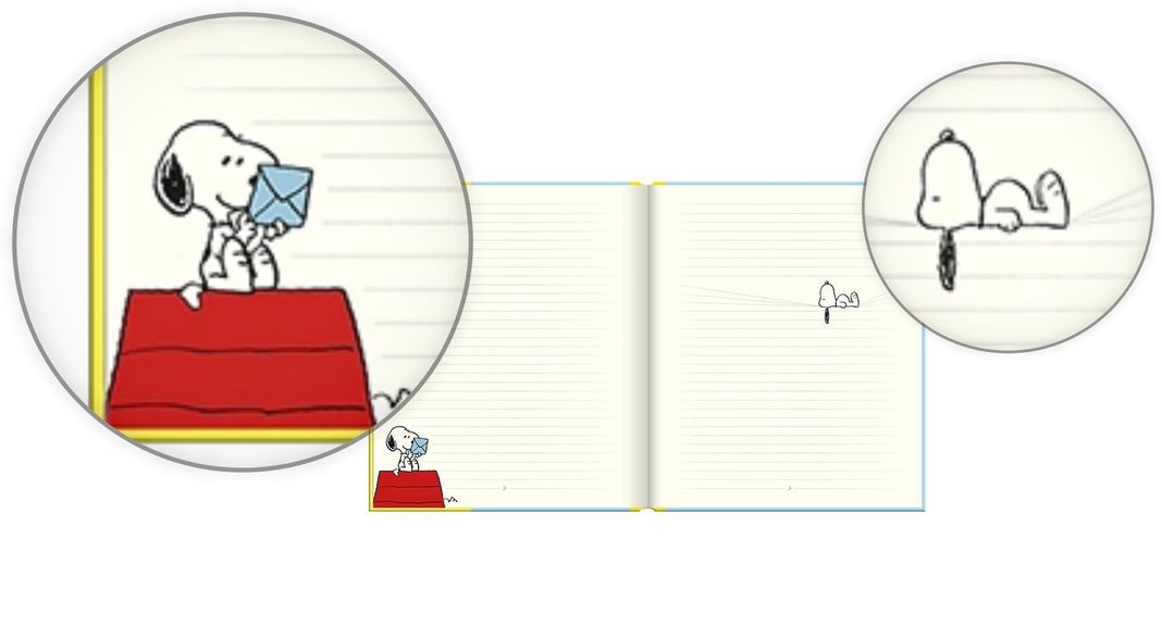 Libreta Lujo Cuaderno SNOOPY PASTEL COLOR + Lapices Gel (5)-3