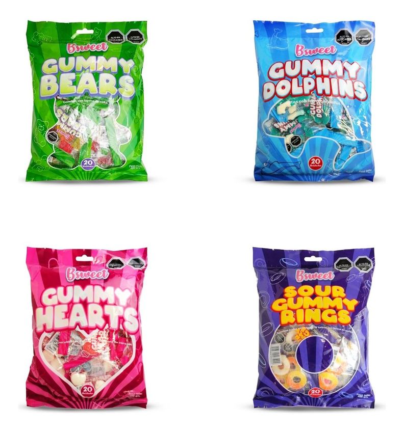 DULCE CUMPLEAÑO FIESTA GOMITAS FORMA DELFINES Y ANILLOS SOUR-1