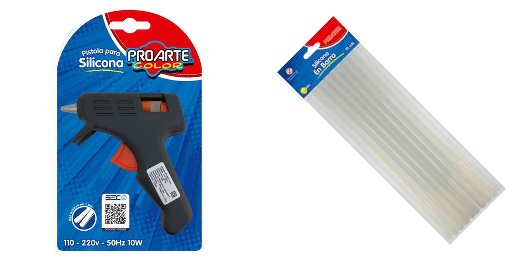 Pistola Silicona Electric 7mm Manualidad + 10 Barra Silicona-0
