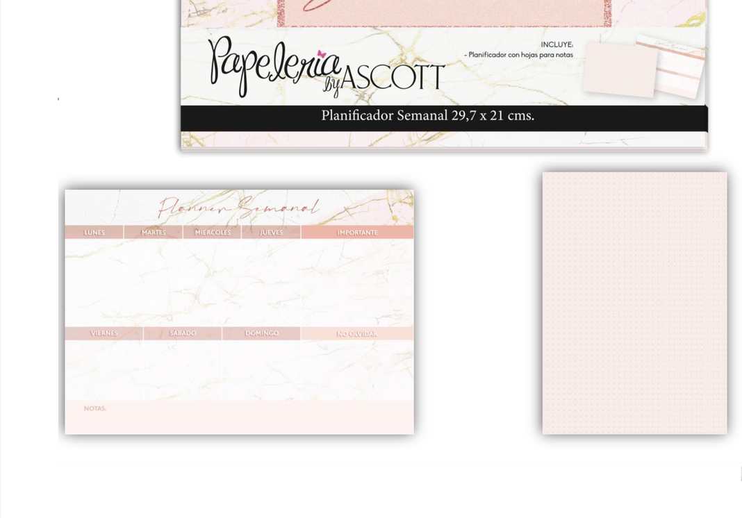 Calendario Agenda Planificador Semanal TD Ascott 80hj Rose-2