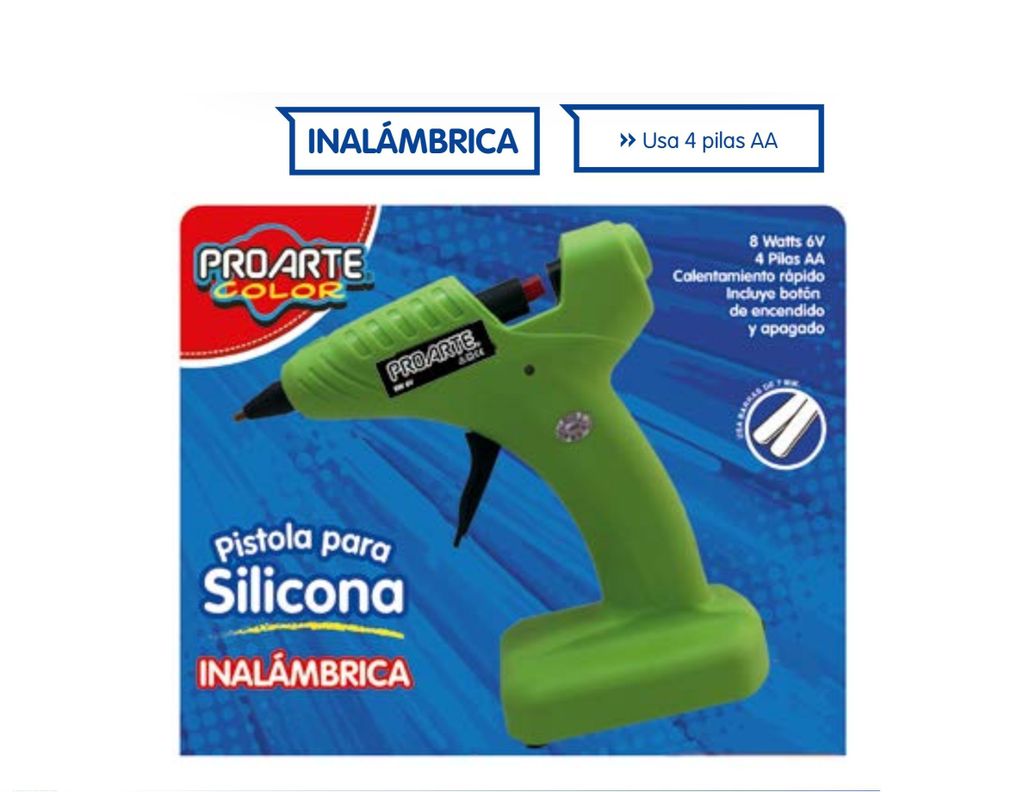 Pistola Silicona Inalámbrica Manualidades 7mm-incl Baterias-3