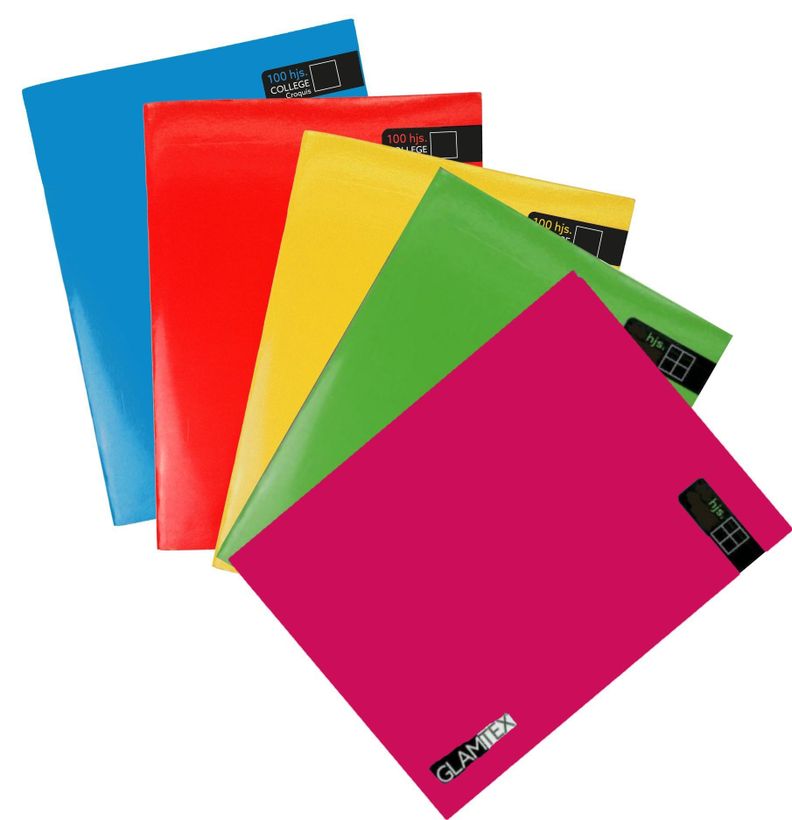 Cuaderno Glamtex College 80h Cal. Horiz. Liso Colors 10u Surtido [ 999 ]